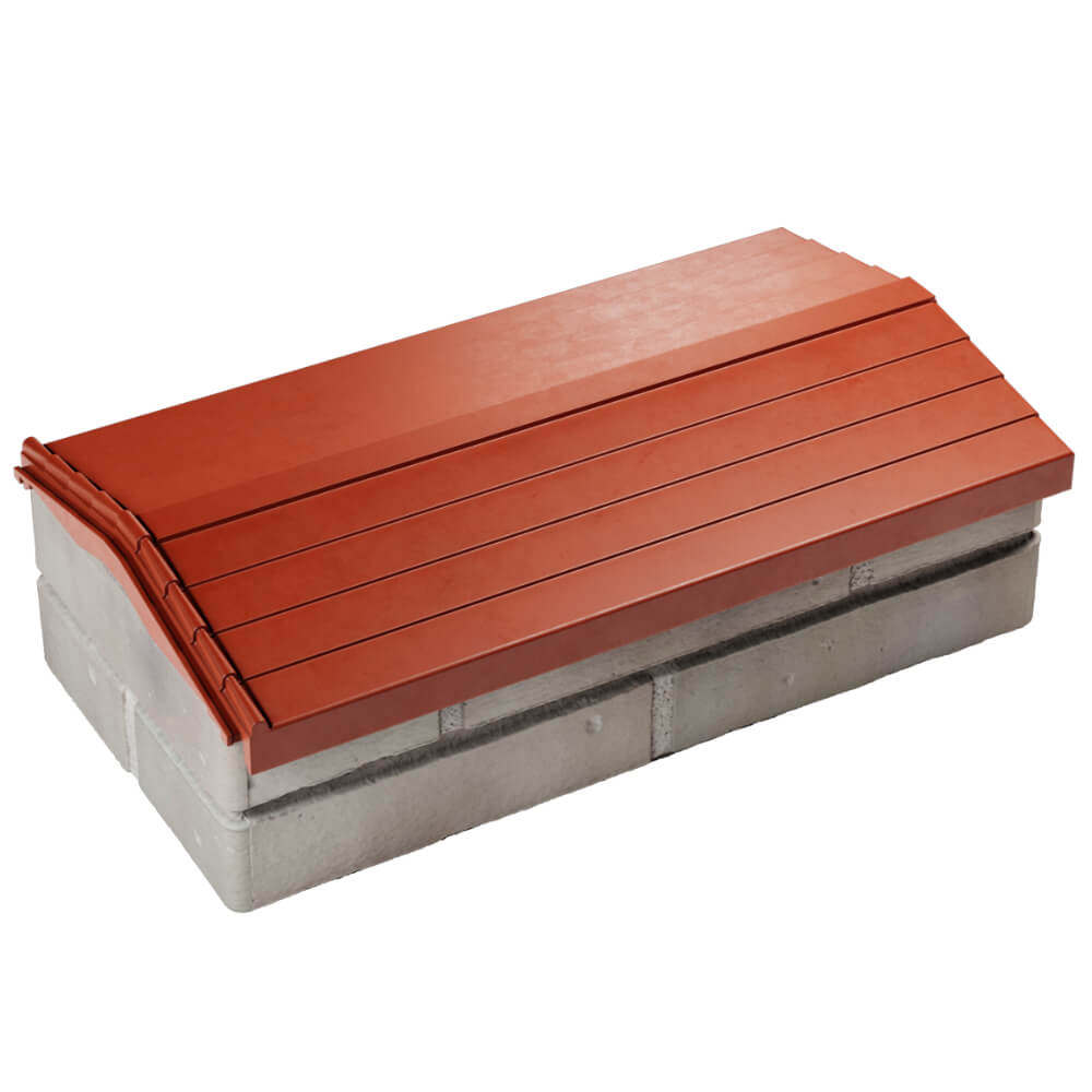 Парапет Zking Бона ХайТек Красный с посадкой на 1 кирпич (200/225/255мм) в Михайловске фото