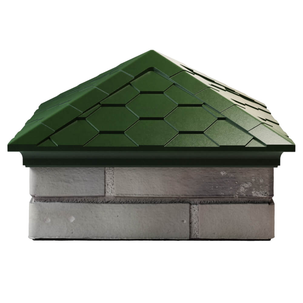 Колпак Zking Эверест Зеленый на столб 1.5х1.5 кирпича (390х390мм) Михайловск фото